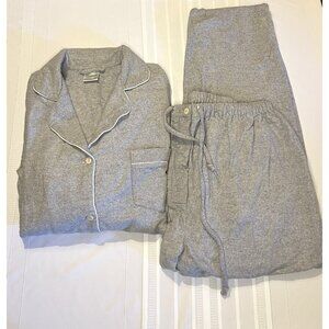 Dormisette Luxury German Heather Grey 2 Piece PJ Set Sleepwear Pajamas Womens XL